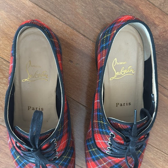 Christian Louboutin Fred Tartan plaid oxfords as seen on Taylor Swift - Picture 2 of 7
